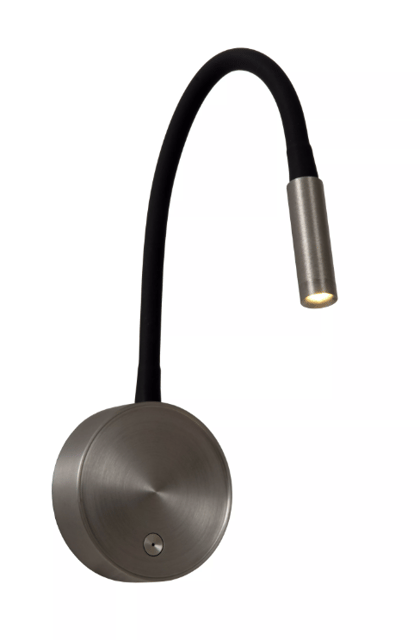 Asja LED oppladbar leselampe vegg 42cm grå, bilde 2 av 5