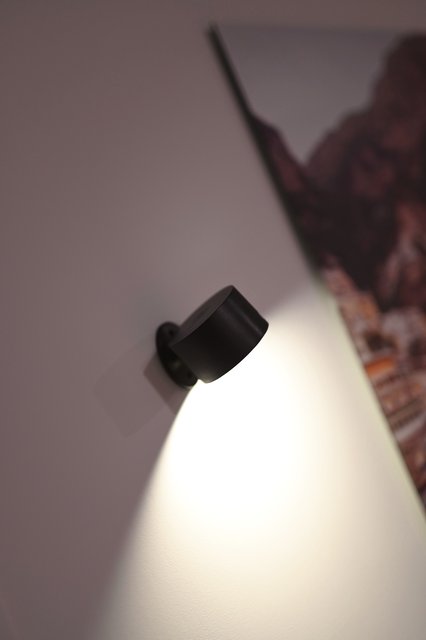 Frida LED oppladbar leselampe vegg 7,5cm sort 3
