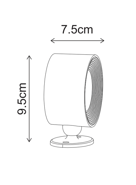Frida LED oppladbar leselampe vegg 7,5cm sort, bilde 10 av 10