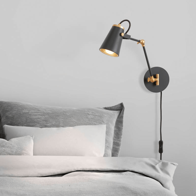 Edward leselampe vegg 25cm sort 1