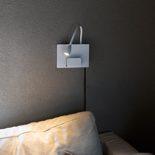 Farris LED leselampe vegg 35cm hvit, bilde 1 av 4