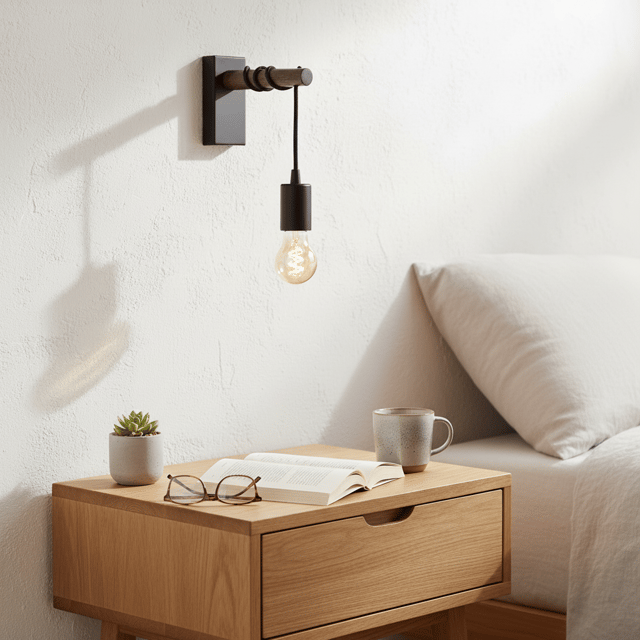 Branch vegglampe 17cm sort 1