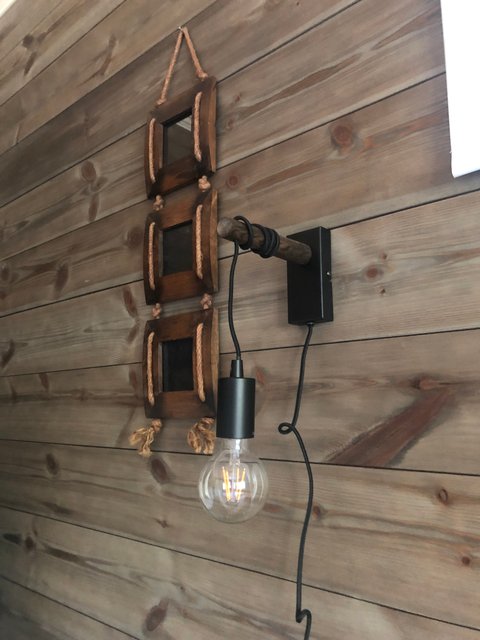Branch vegglampe 17cm sort 4