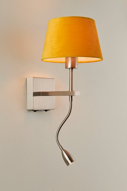 Mango vegglampe m/lesearm 40cm stål, bilde 1 av 1