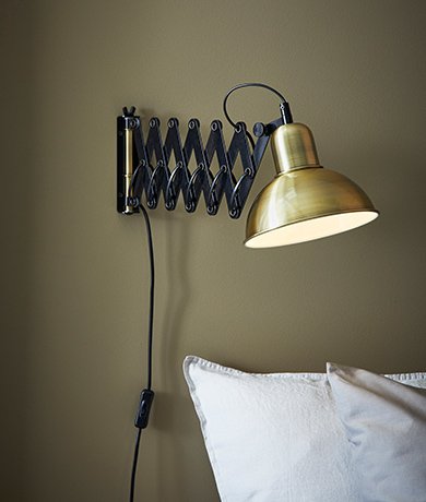 Riggs vegglampe 18,5cm messing 2