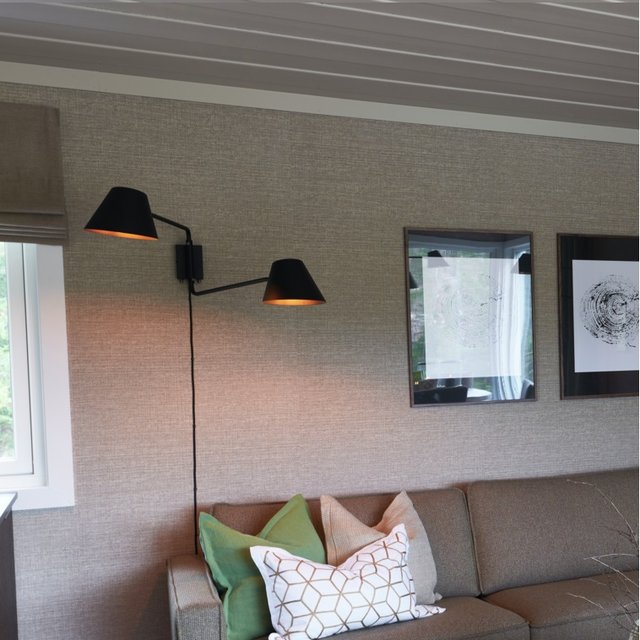 Nordic vegglampe 2lys sort 4