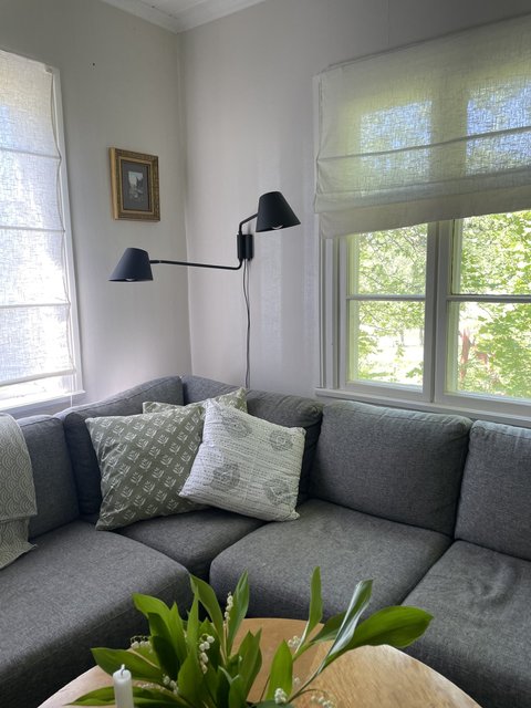 Nordic vegglampe 2lys sort 3