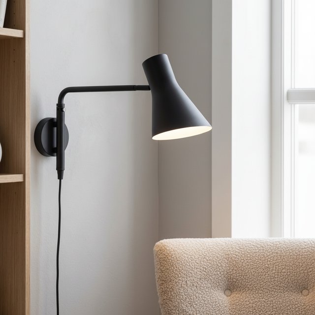 Odense Long leselampe vegg 28,2cm sort 1