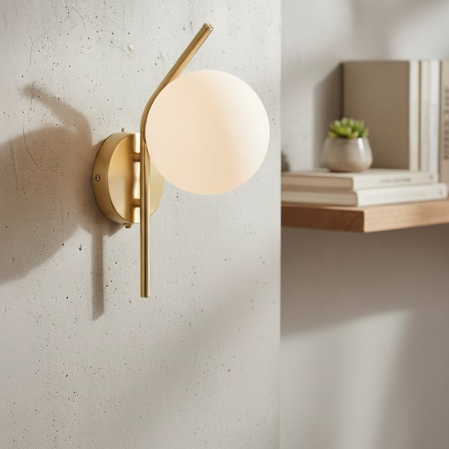 Kea vegglampe 36cm messing, bilde 1 av 5