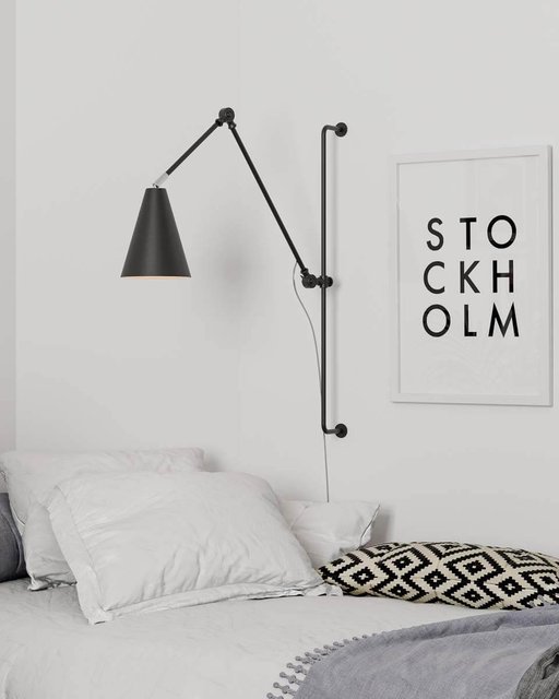 Yukon vegglampe lang 78cm sort 2