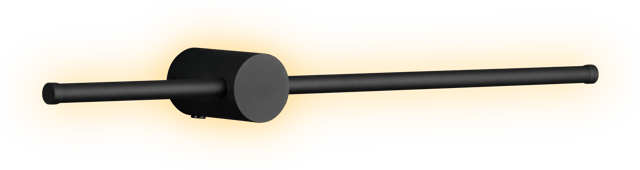 Pole LED vegglampe 60cm sort 4