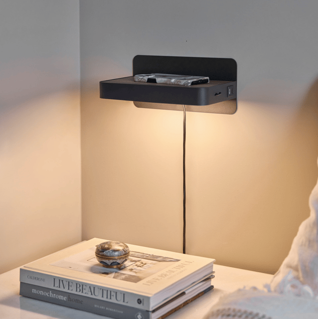 Western LED vegglampe 25cm sort 1
