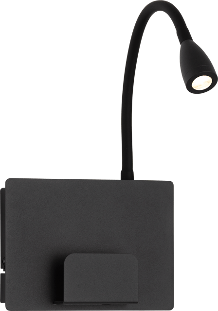 Farris LED leselampe vegg 35cm sort 3