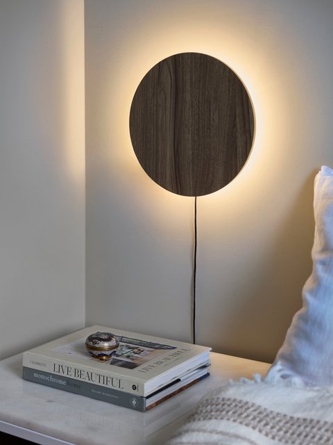 Liza sirkel LED vegglampe 30cm brun 3