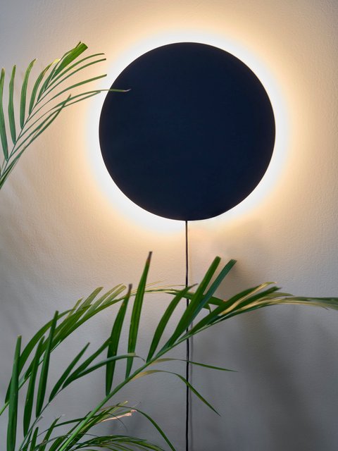 Liza sirkel LED vegglampe 30cm sort 3
