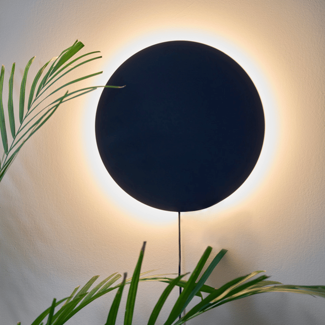 Liza sirkel LED vegglampe 30cm sort 2