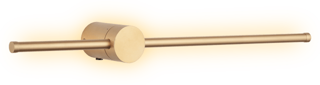 Pole LED vegglampe 60cm gull 3