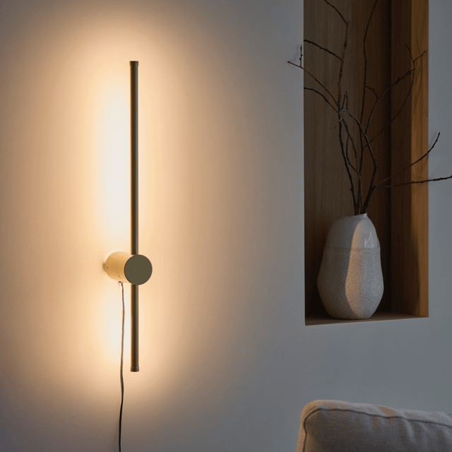 Pole LED vegglampe 60cm gull 1