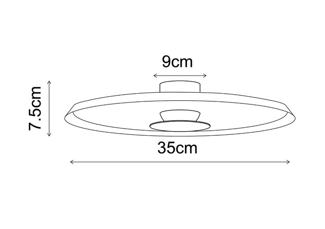 Lydia LED vegglampe 35cm grå, bilde 9 av 9