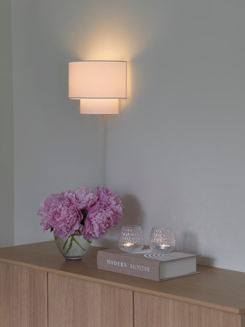 Trysil vegglampe 20cm beige 4