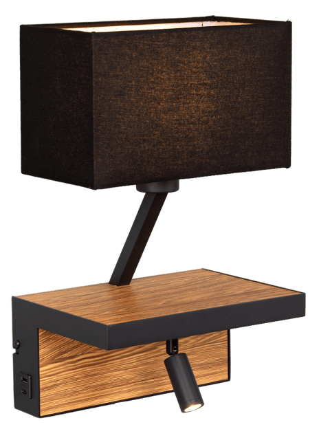 Arve vegglampe 40cm brun 2