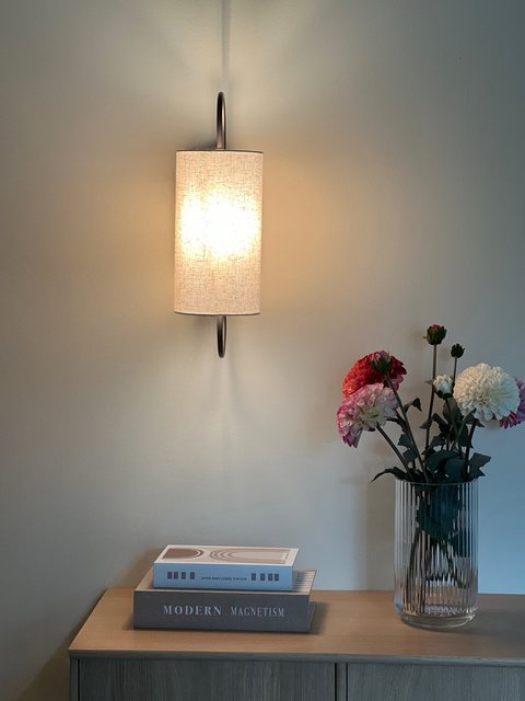 Loop vegglampe 48cm brun 3