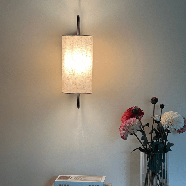 Loop vegglampe 48cm brun 2