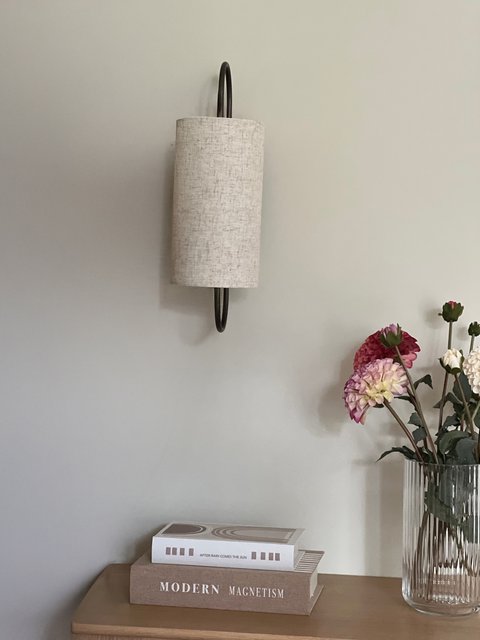 Loop vegglampe 48cm brun 4