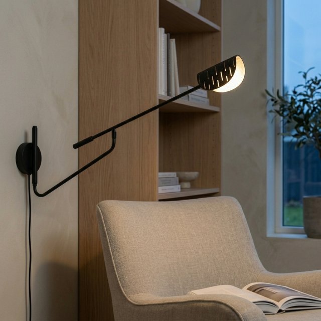 Lunar Arc vegglampe 30,5cm sort 1
