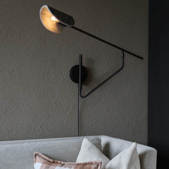 Lunar Arc vegglampe 30,5cm sort 2