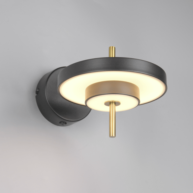 Keaton LED vegglampe 20cm sort 2