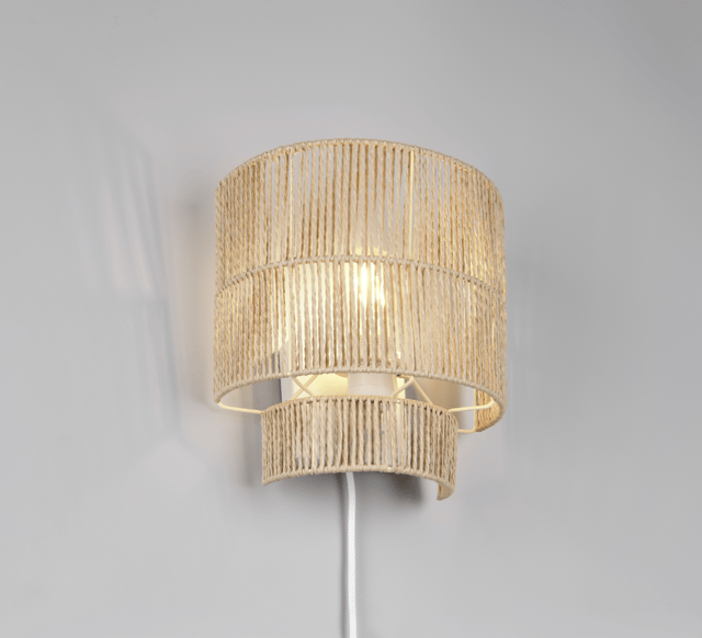 Satna vegglampe 24cm natur 1