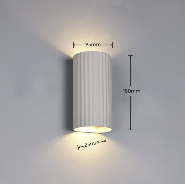 Soka vegglampe 2lys 18cm grå, bilde 2 av 3