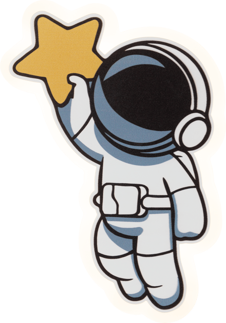 Astronaut LED vegglampe 24cm hvit 3