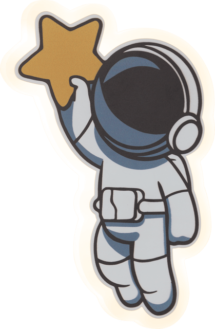 Astronaut LED vegglampe 24cm hvit 4
