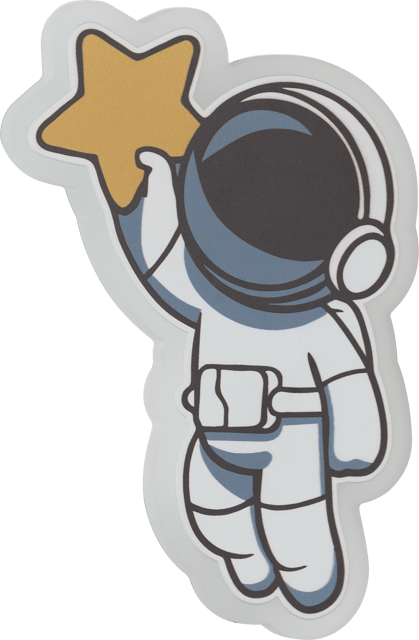 Astronaut LED vegglampe 24cm hvit, bilde 5 av 6