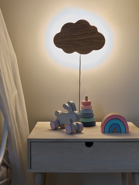 Sky LED vegglampe 24cm brun 2