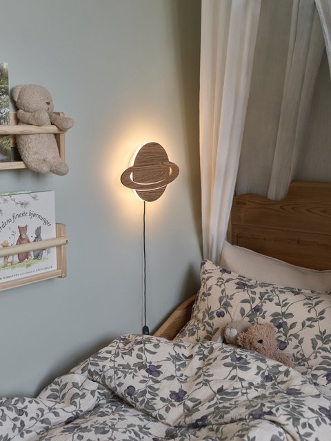 Saturna LED vegglampe 20cm brun 2