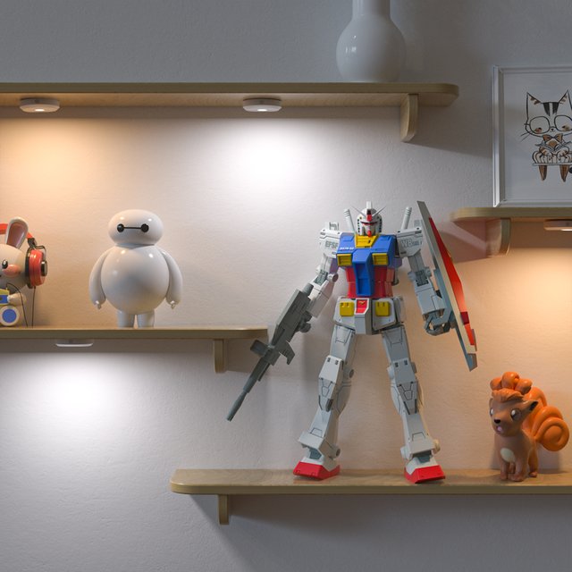 Puck LED oppladbar 3 pk. hvit, bilde 5 av 8