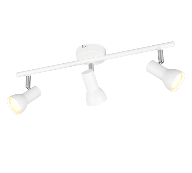 Cantar skinne 3lys 45cm hvit 1
