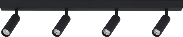 Bino LED skinne 4lys 80cm sort 4