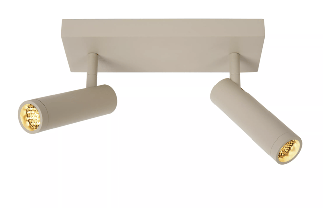 Grado takspot 2lys 25cm beige 2