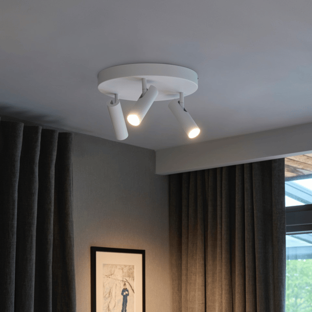 Bino LED takspot 3lys 30cm hvit, bilde 1 av 6