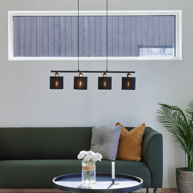 Tommy taklampe 4lys 75cm sort 1
