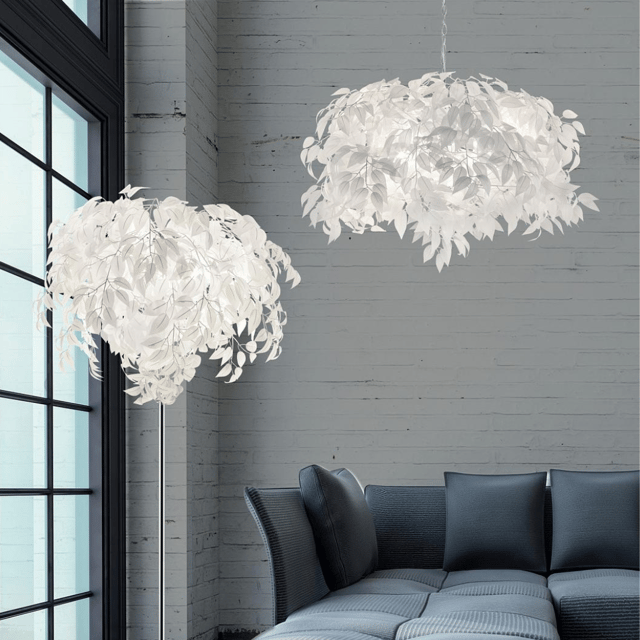 Leavy taklampe 70cm hvit 1