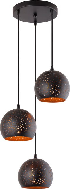 Clint New taklampe rondell 3lys 20cm sort 3