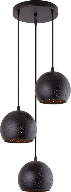 Clint New taklampe rondell 3lys 20cm sort 4