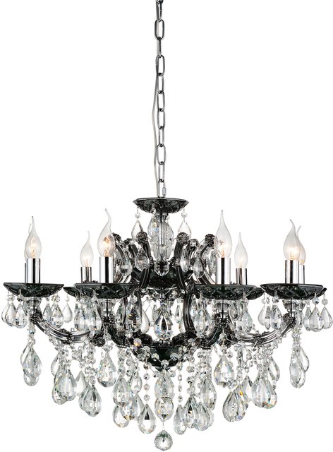 Hawk taklampe lysekrone 9lys 75cm krystall 4
