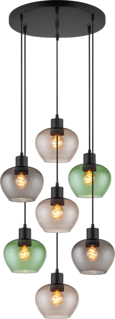 Kelly colorful taklampe rondell 7lys 59cm flerfarget 3