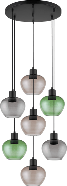 Kelly colorful taklampe rondell 7lys 59cm flerfarget 4